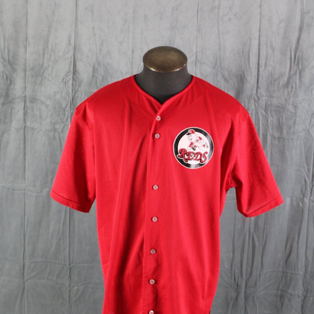 Local Batting Shirt (Retro) - Reds Screened Graphic by A4 - Men's XL